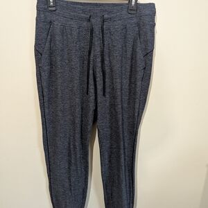 Lululemon Jogger Pants Womens Size 10 Gray Heathered Drawstring Lightweight